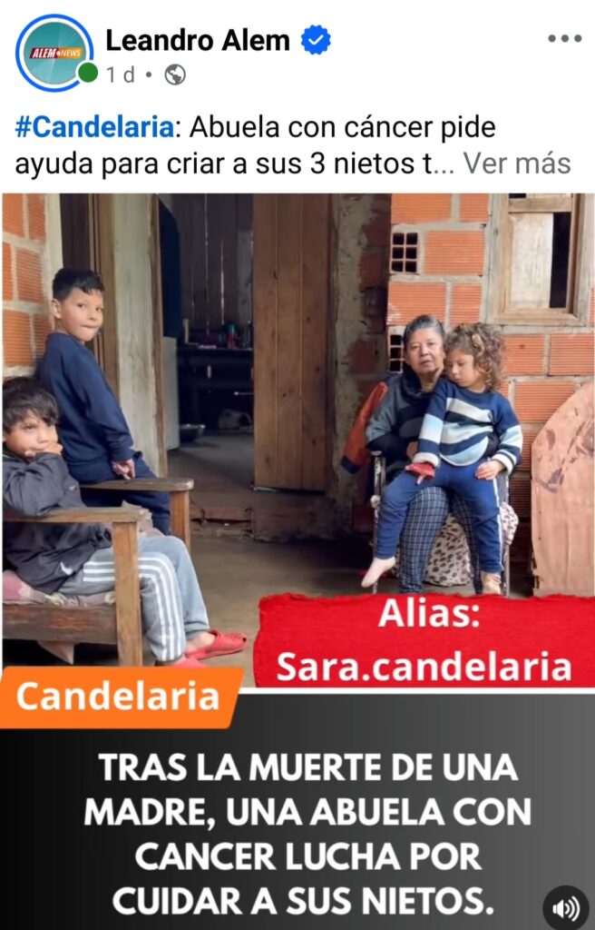 PERDIÓ A SU HIJA ELECTROCUTADA, 😢 CRÍA A TRES NIETOS Y AHORA LUCHA CONTRA EL CÁNCER: EL DRAMA DE SARA CONMUEVE A MISIONES